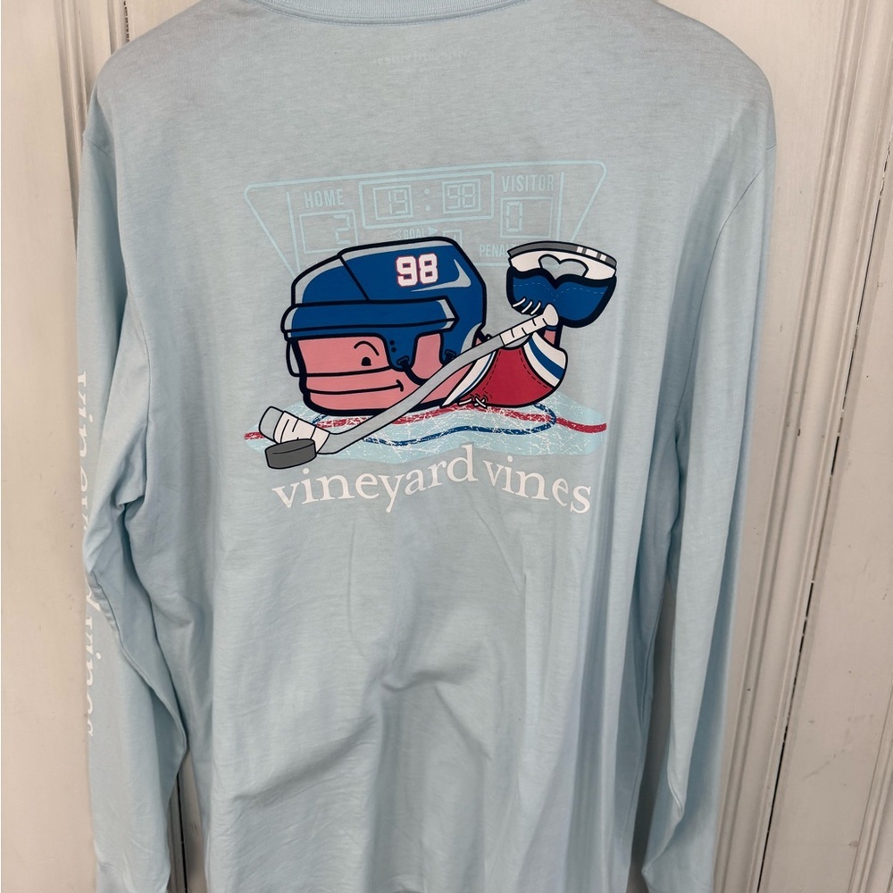 Vineyard Vines Sky Blue Long Sleeve Tee - Picture 4 of 5